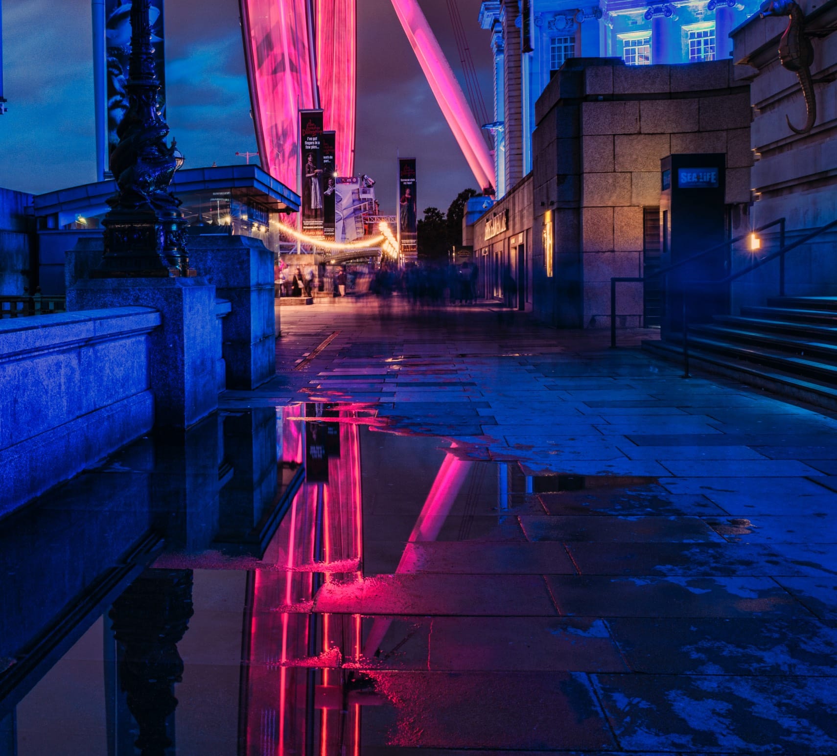London at night, neon lights