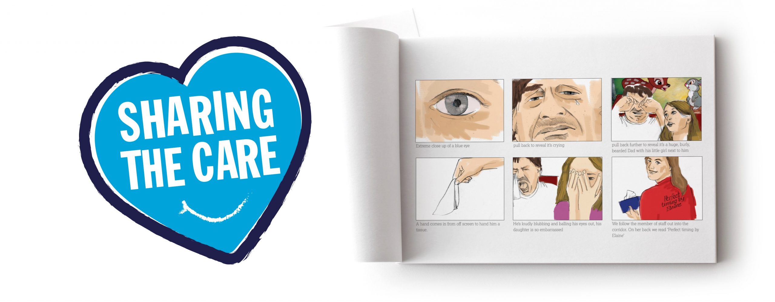 Stena Line graphic, Sharing the care,and storyboard of the brand film