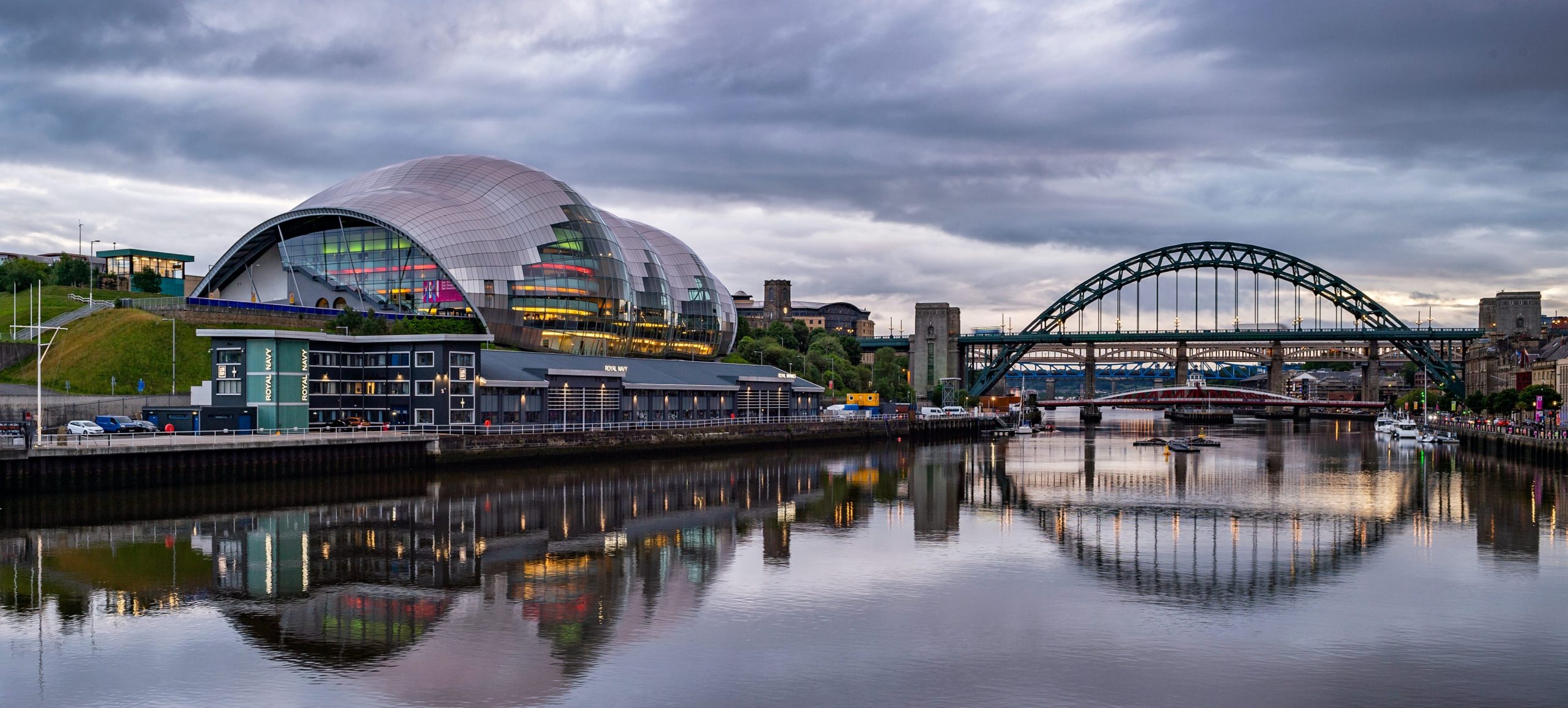 UBS student living, Newcastle river and bridge