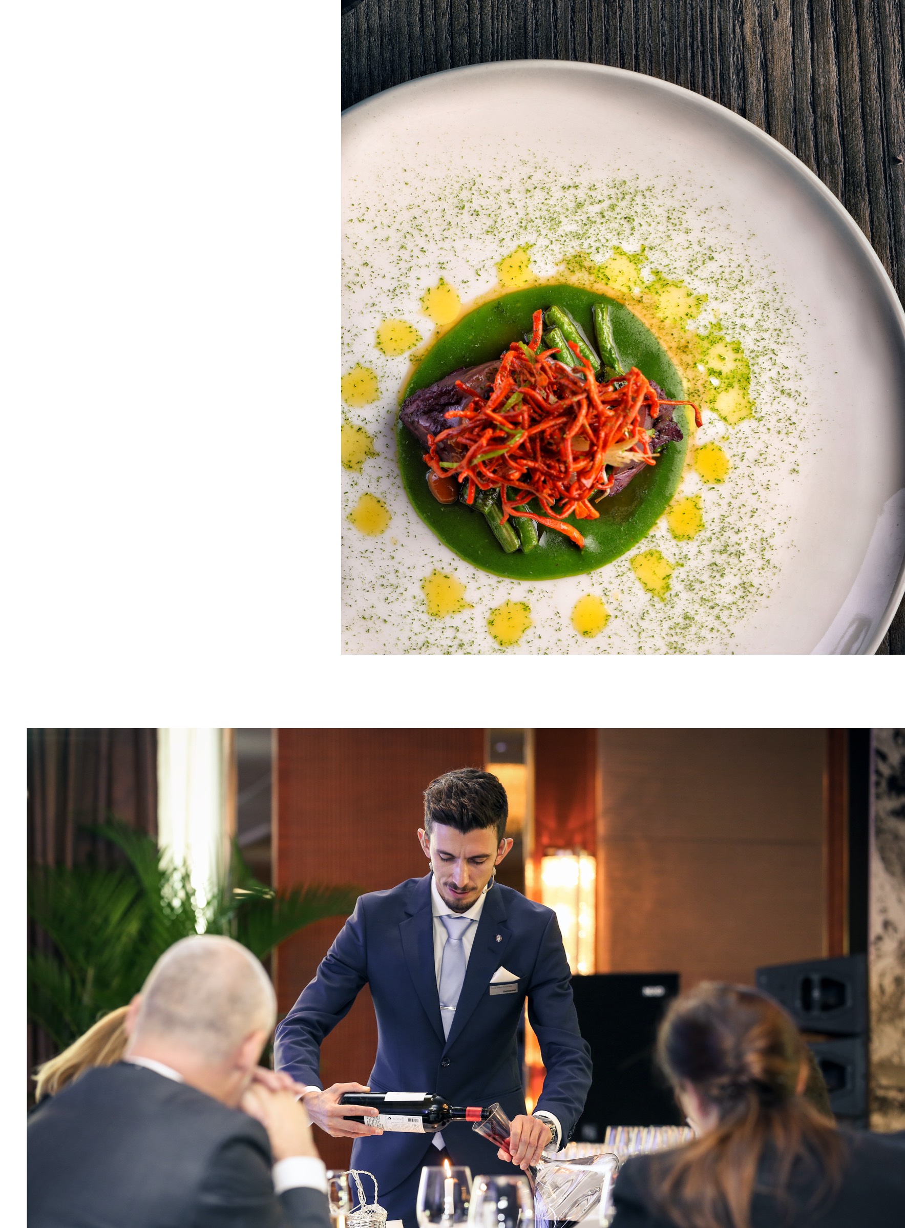 Gaggenau events, International Gaggenau Sommelier Awards, Beijing China, fine cuisine and sommellier pouring wine