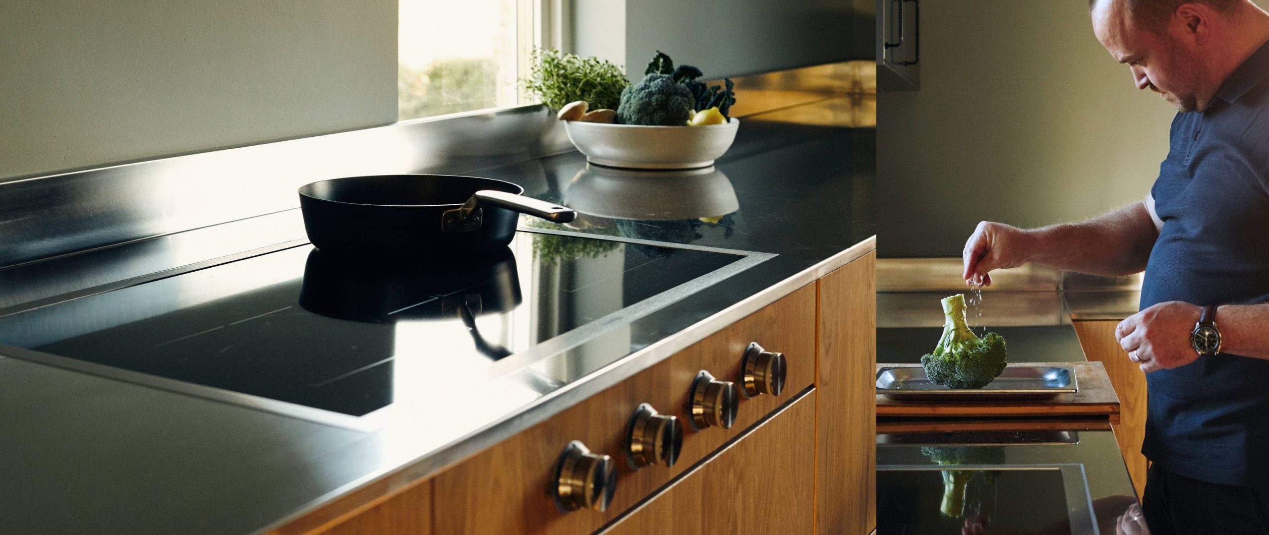 Gaggenau cooktop and chef